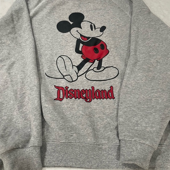 Walt Disney Standing Mickey Vintage Look Crew Neck Sweatshirt Gray Siz… - Picture 2 of 6